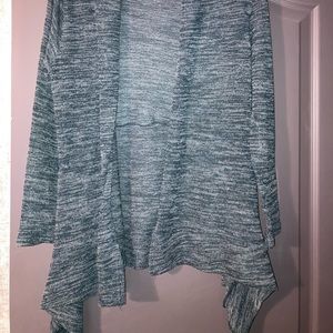 EUC Asymmetrical Cardigan Size S/M Deep Teal Color